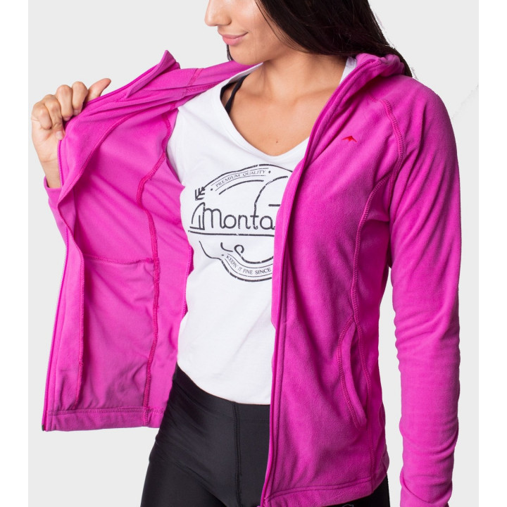 Campera de mujer de micropolar con capucha Aradia