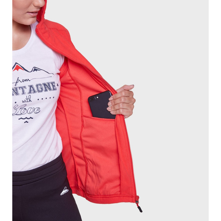 Campera de mujer de micropolar con capucha Aradia