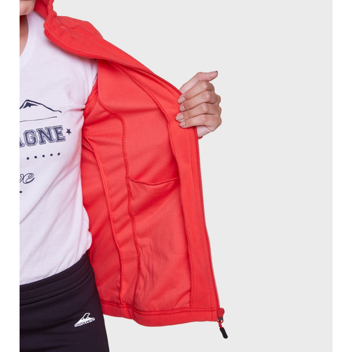Campera de mujer de micropolar con capucha Aradia