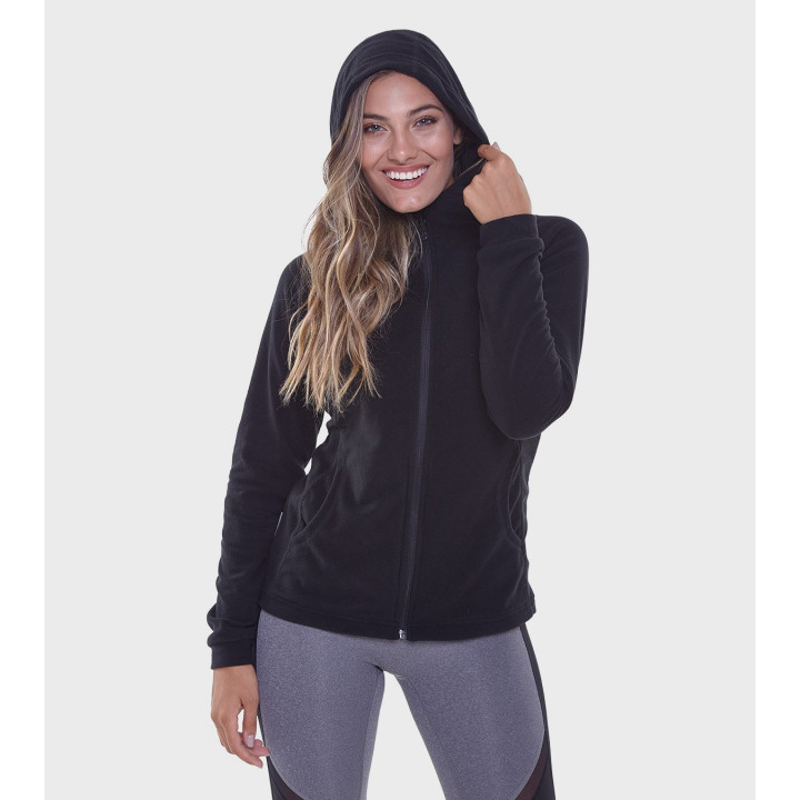 Campera de mujer de micropolar con capucha Aradia