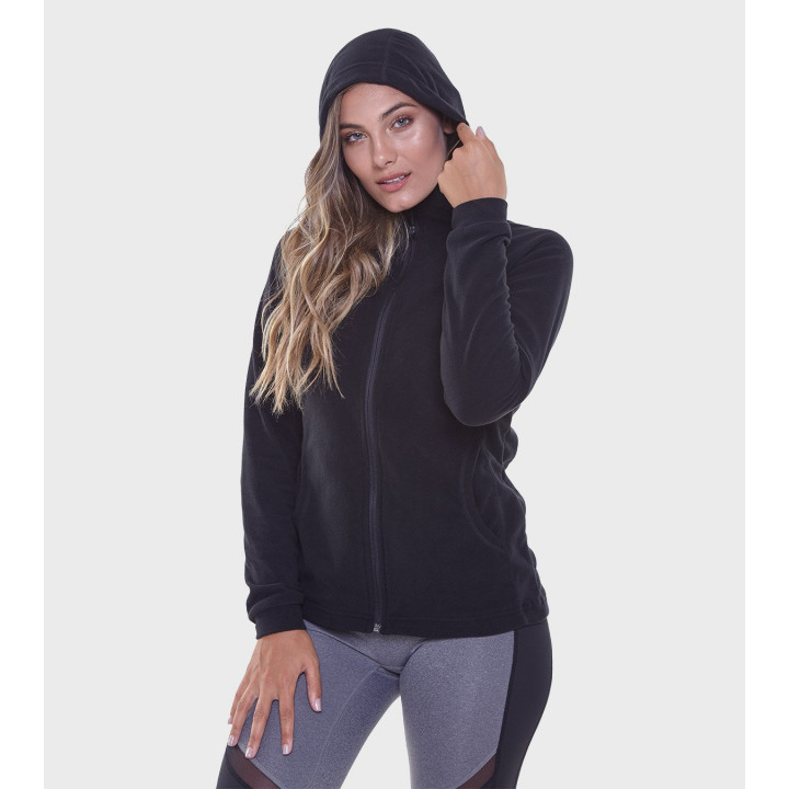 Campera de mujer de micropolar con capucha Aradia
