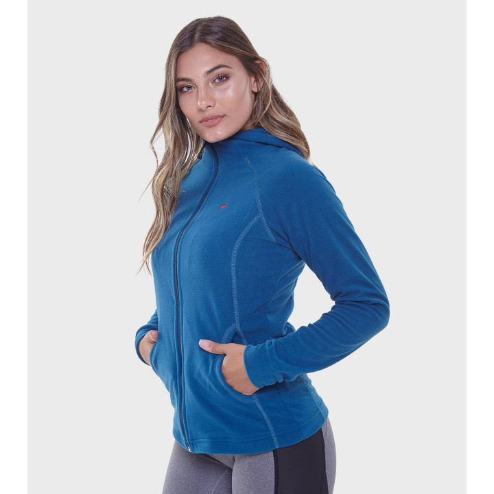 Campera de mujer de micropolar con capucha Aradia