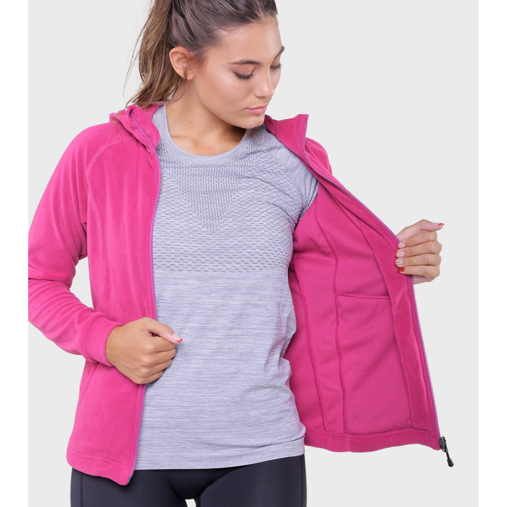 Campera de mujer de micropolar con capucha Aradia