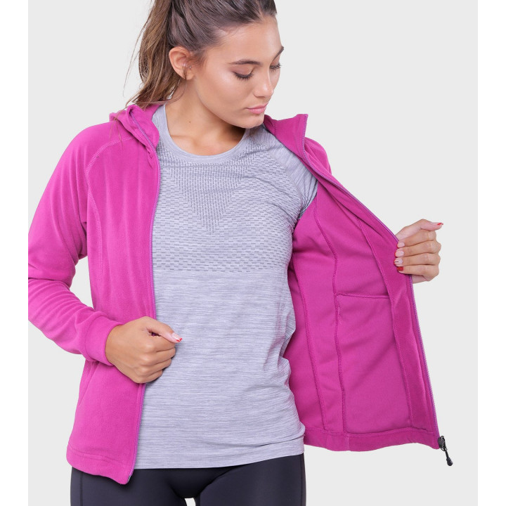 Campera de mujer de micropolar con capucha Aradia