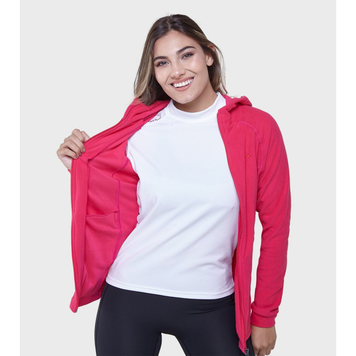 Campera de mujer de micropolar con capucha Aradia