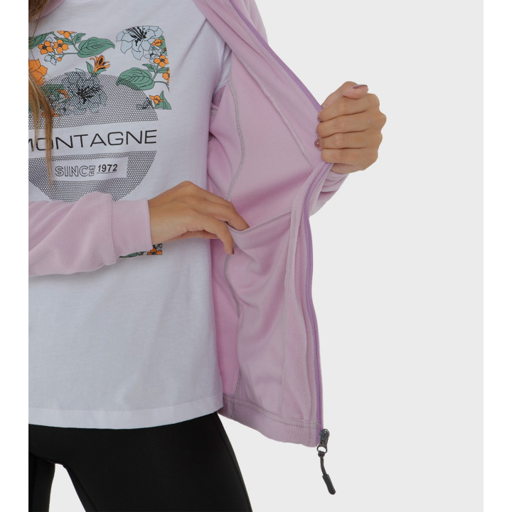 Campera de mujer de micropolar con capucha Aradia