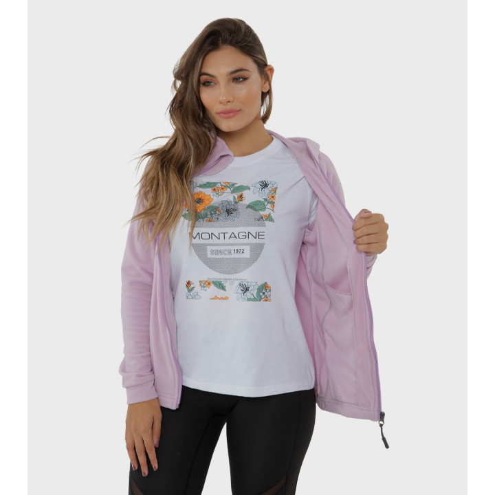 Campera de mujer de micropolar con capucha Aradia