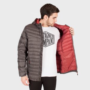 Campera de plumas de hombre Logan con capucha