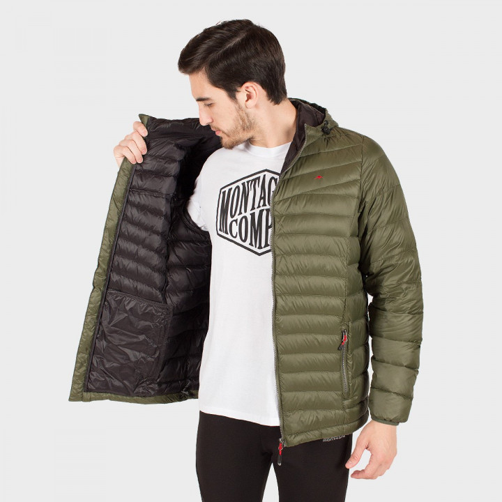 Campera de plumas de hombre Logan con capucha