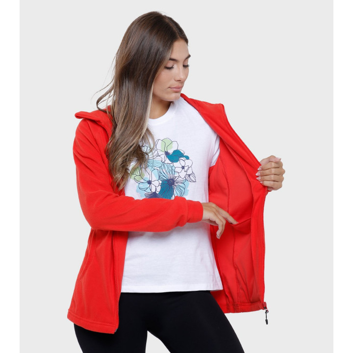 Campera de mujer de micropolar con capucha Aradia